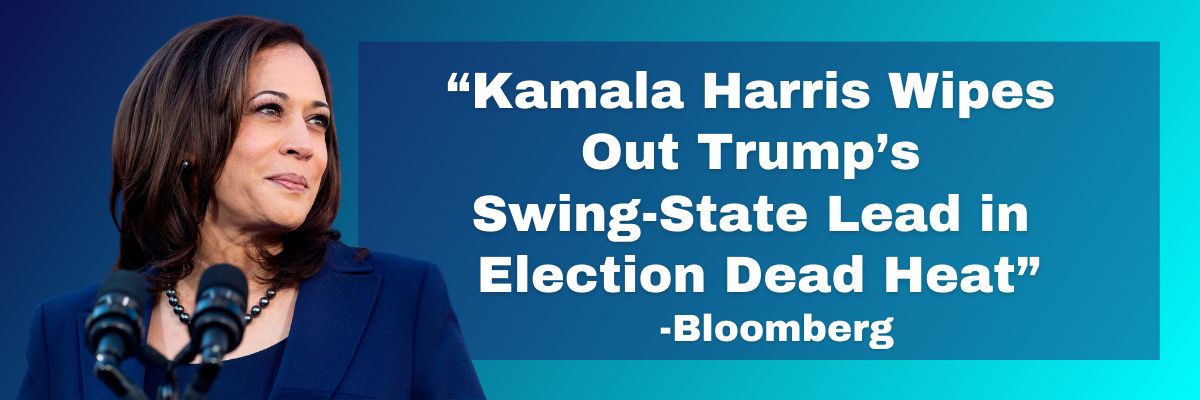 Bloomberg: Kamala Harris Wipes Out Trump’s Swing-State Lead in Election Dead Heat