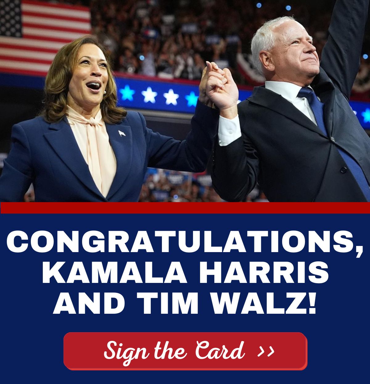 Congratulations Kamala Harris and Tim Walz