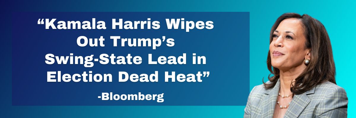 Bloomberg: Kamala Harris Wipes Out Trump’s Swing-State Lead in Election Dead Heat